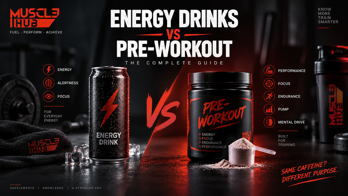 مشروبات الطاقة vs Pre-Workout: الفرق وأيهما أفضل قبل التمرين؟