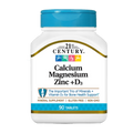 21st Century, Calcium Magnesium Zinc + D3, 90 Tablets, 30 serving