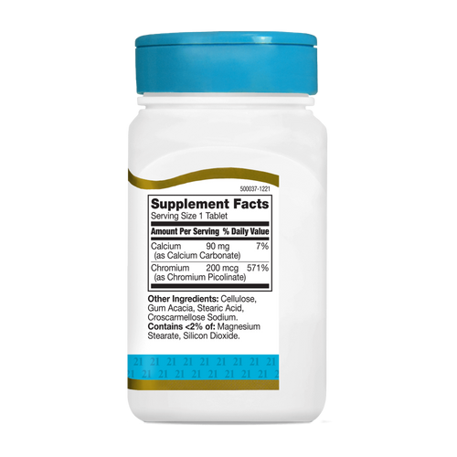 21st Century, Chromium Picolinate, 200mcg, 100 Tablets
