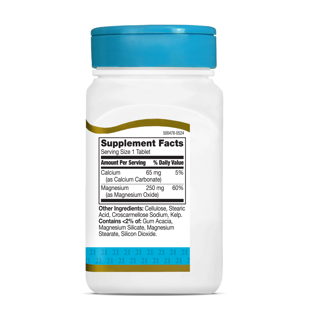 21st Century, Magnesium, 250mg, 110 Tablets, 110 Servings