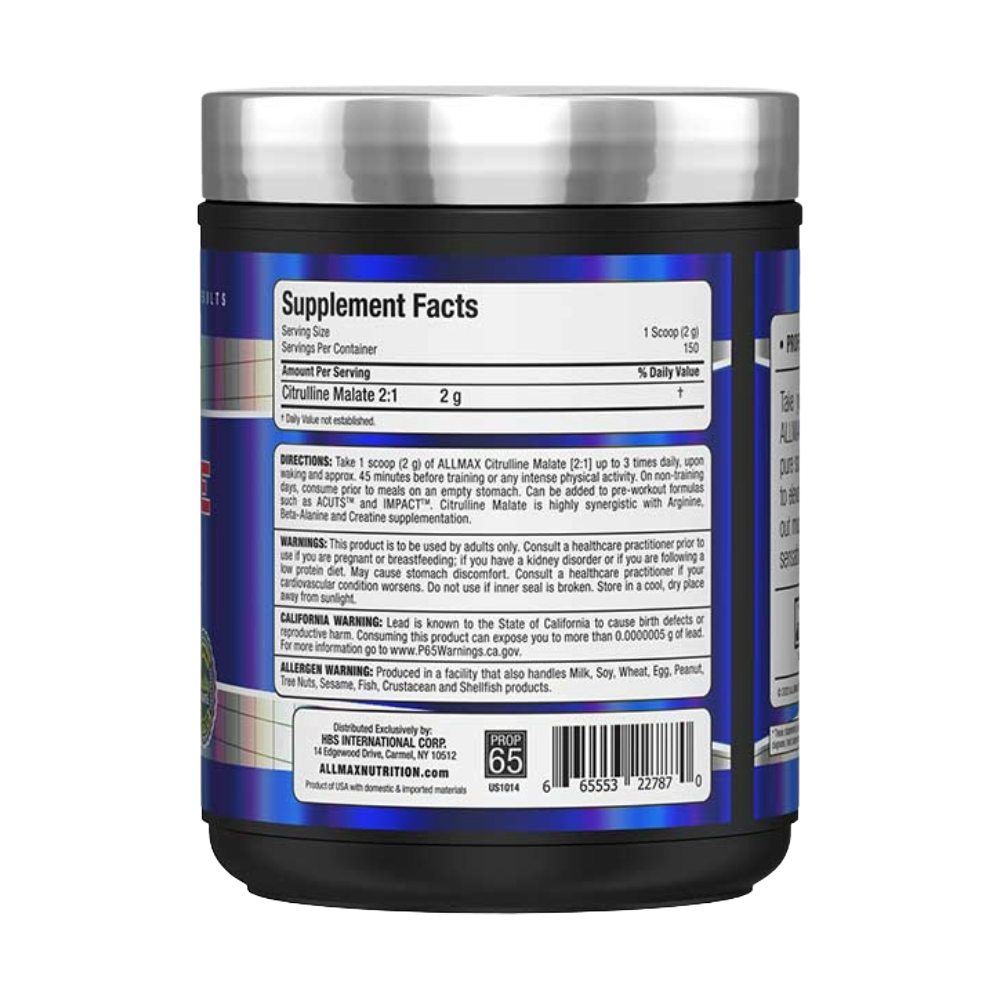 Allmax Nutrition, Citrulline Malate 2:1, 300g, 150 Servings