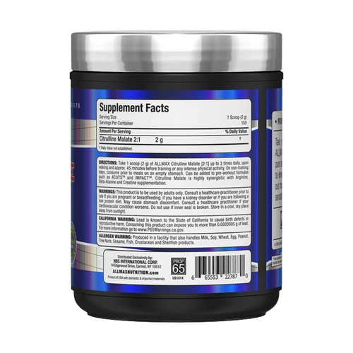 Allmax Nutrition, Citrulline Malate 2:1, 300g, 150 Servings