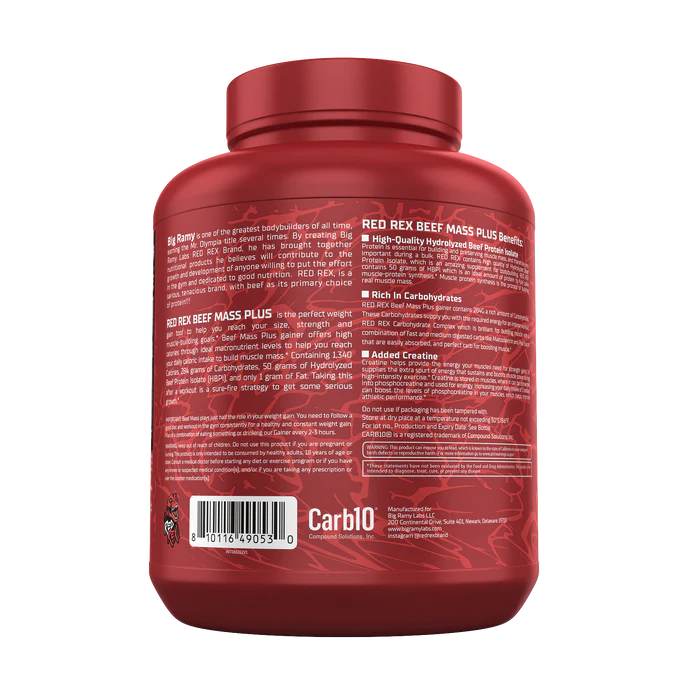 Red Rex, Beef Mass Plus, 2.7kg, 8 Serving