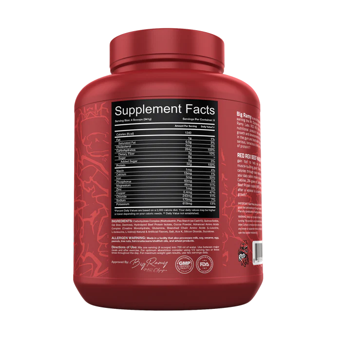 Red Rex, Beef Mass Plus, 2.7kg, 8 Serving