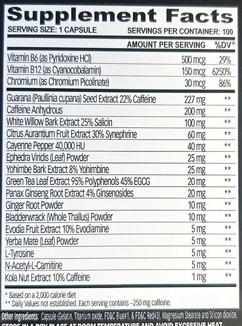Cloma Pharma, Asia Black 25 Ephedra, 100 Capsules