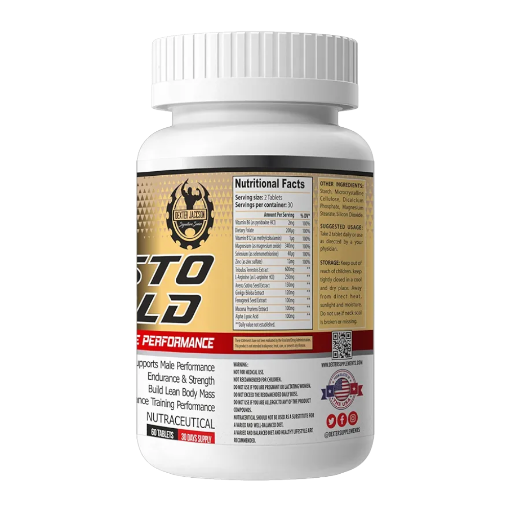 Dexter Jackson, Testo Gold, 60 Tablets, 30 Servings