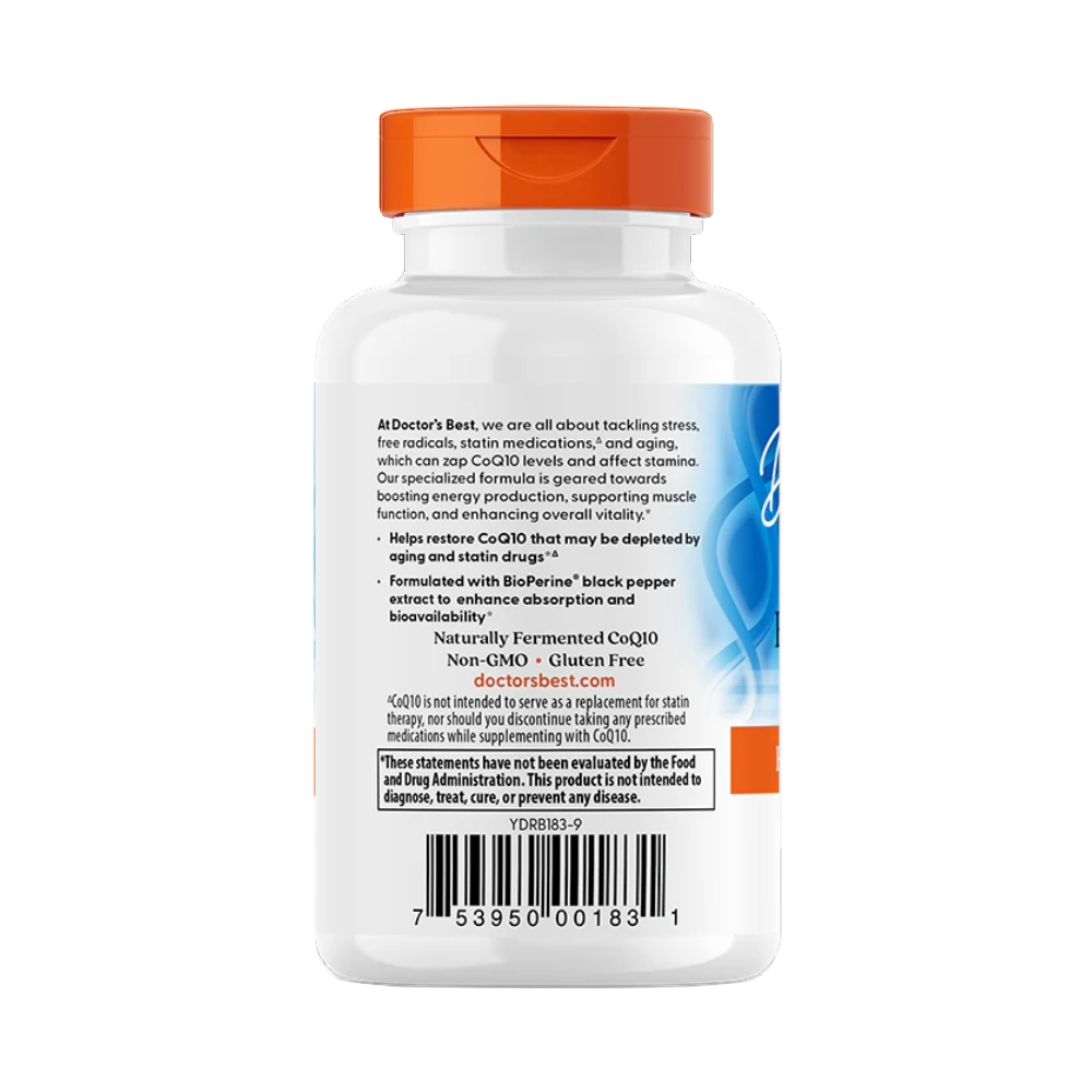 Doctor’s Best, High Absorption CoQ10 with BioPerine, 100 mg, 120 Softgels, 120 Servings