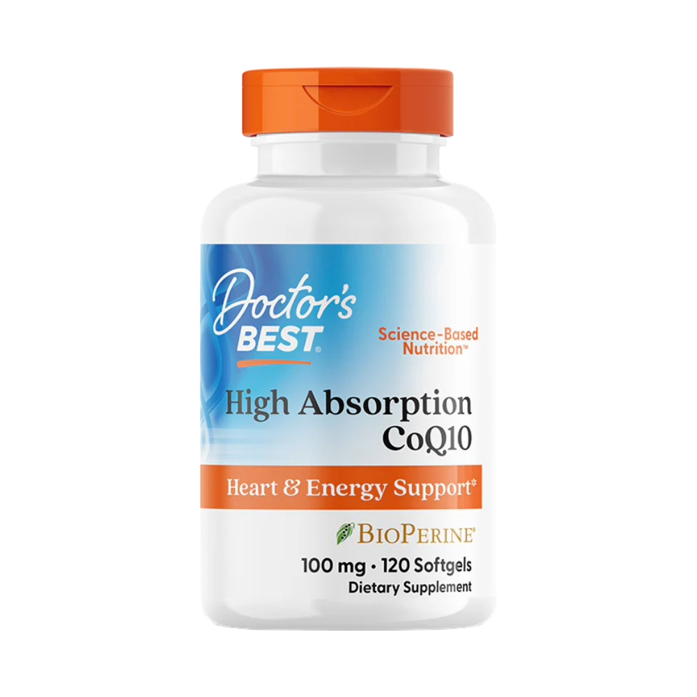 Doctor’s Best, High Absorption CoQ10 with BioPerine, 100 mg, 120 Softgels, 120 Servings