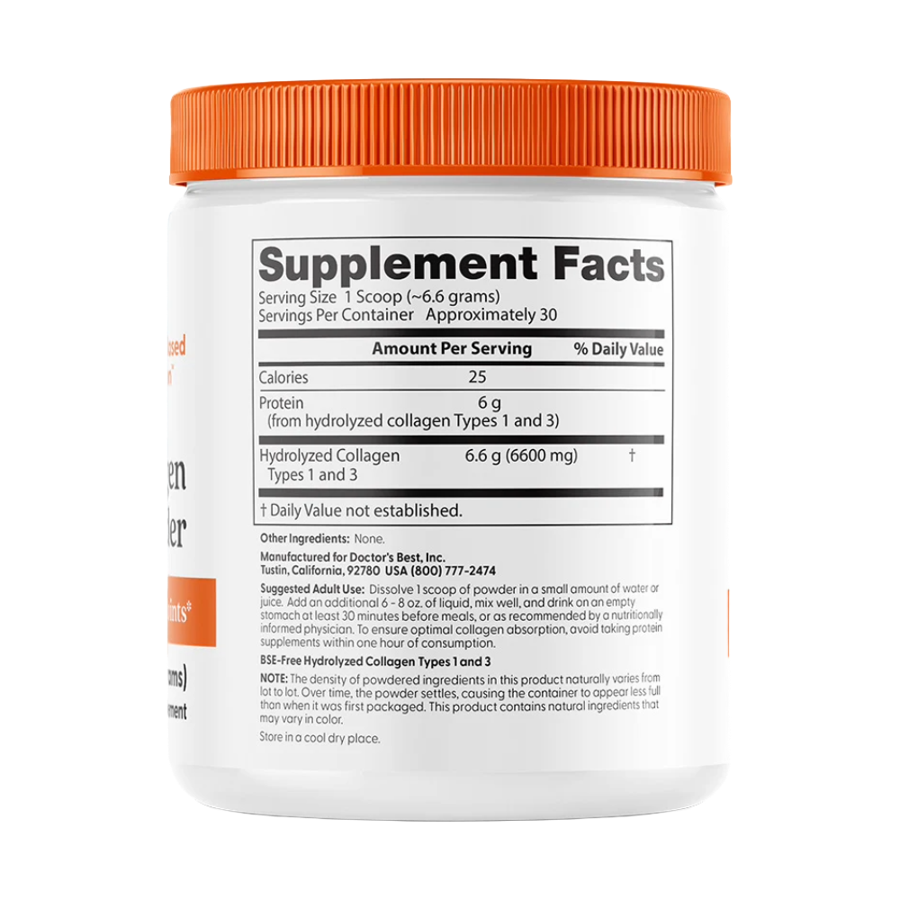 Doctor’s Best, Pure Collagen Types 1 and 3, 200g, 30 Servings