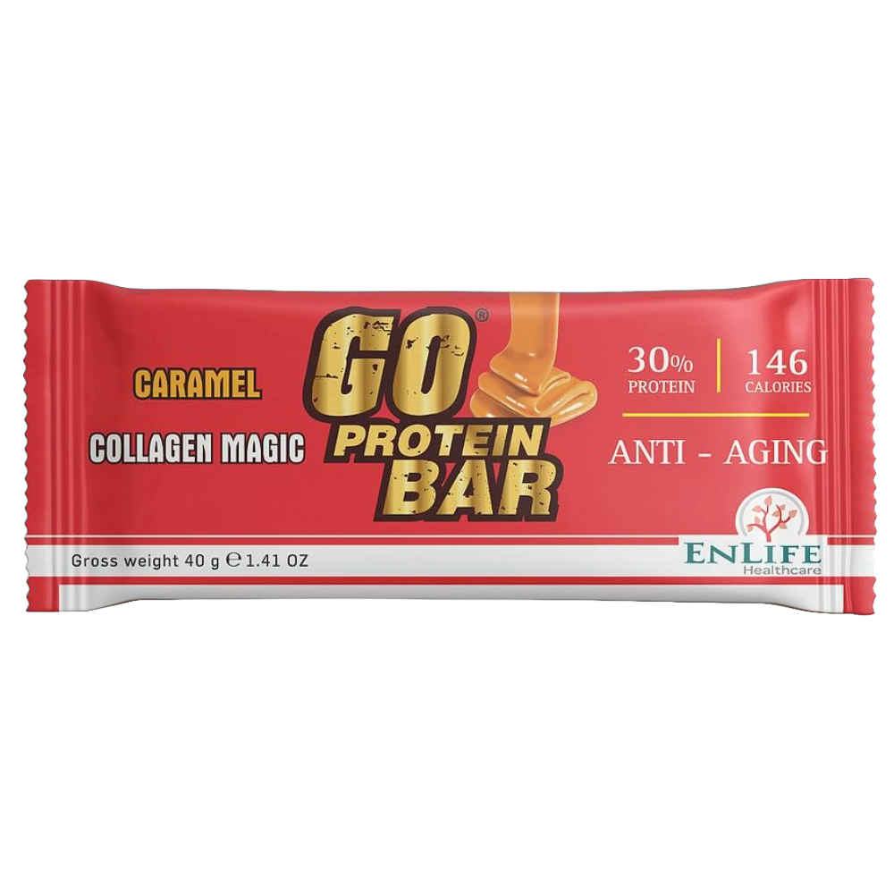 ENLIFE, Go Protein Bar, Collagen Magic, 40G, Caramel