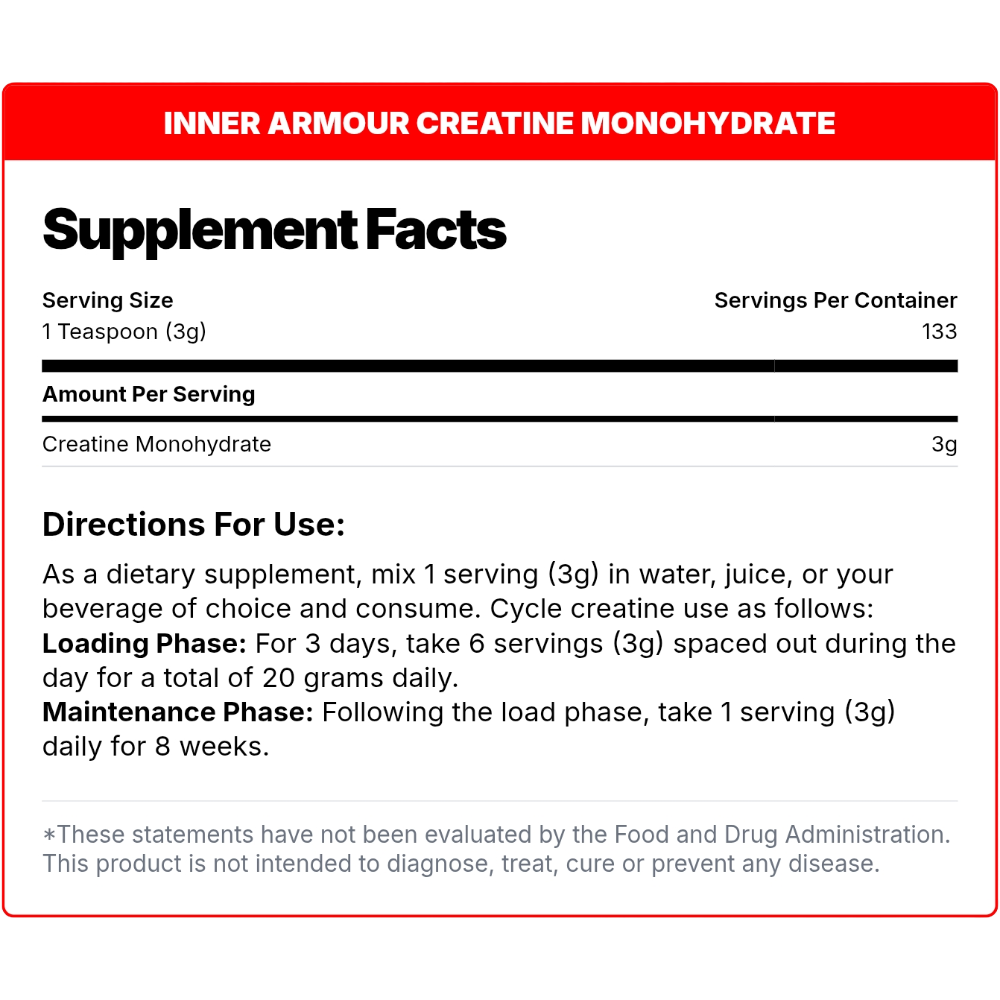 Inner Armour, Creatine Monohydrate, 400g, 133 Servings