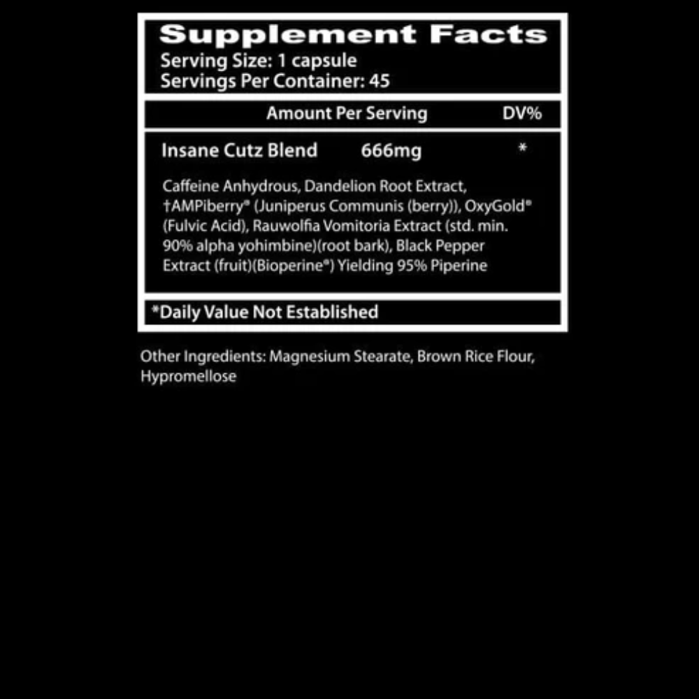 Insane Labz, Insane Cutz, 45 Capsules, 45 Servings