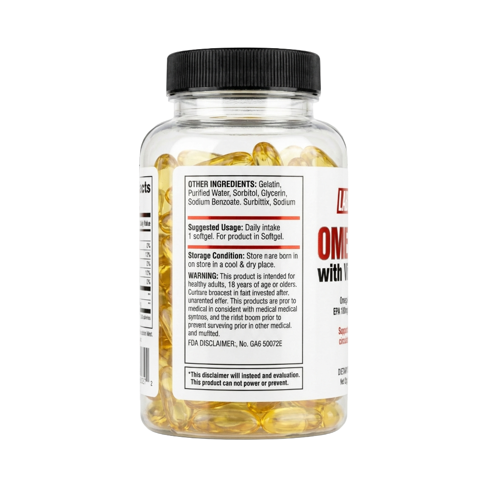 Labrada, Omega 3 With Vitamin E, 90 Softgel, 90 Servings