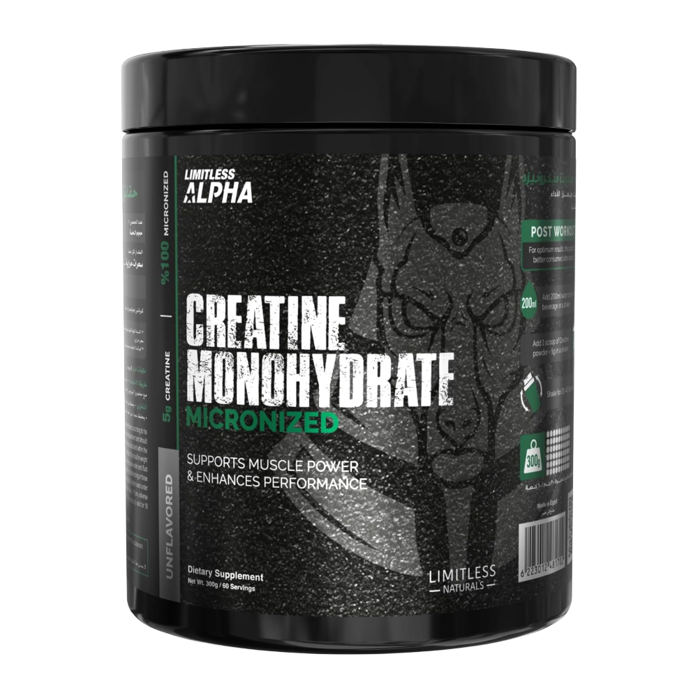 Limitless Alpha, Creatine Monohydrate Micronized, 300g, 60 Servings
