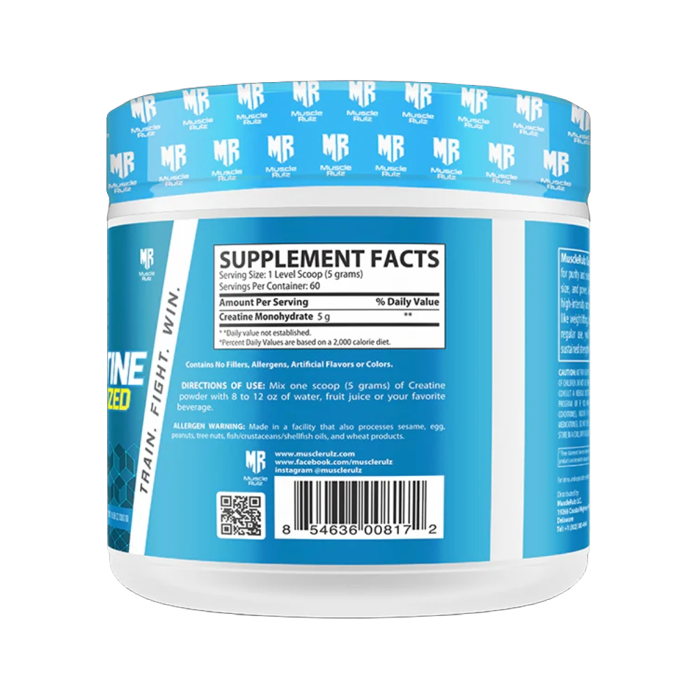 MUSCLE RULZ, Creatine Monohydrate, Unflavored, 300g, 60 Servings