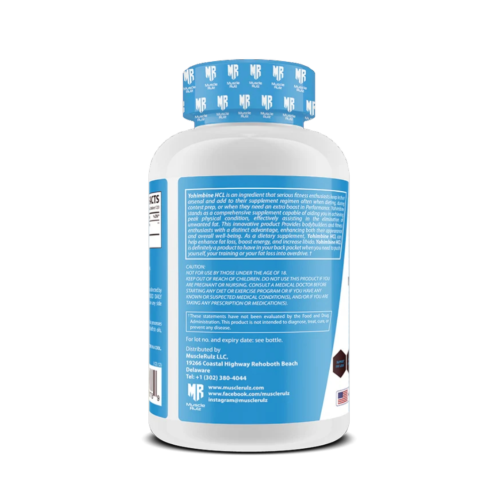 Muscle Rulz, YOHIMBINE HCL, 5 MG, 120 Capsules, 120 Servings