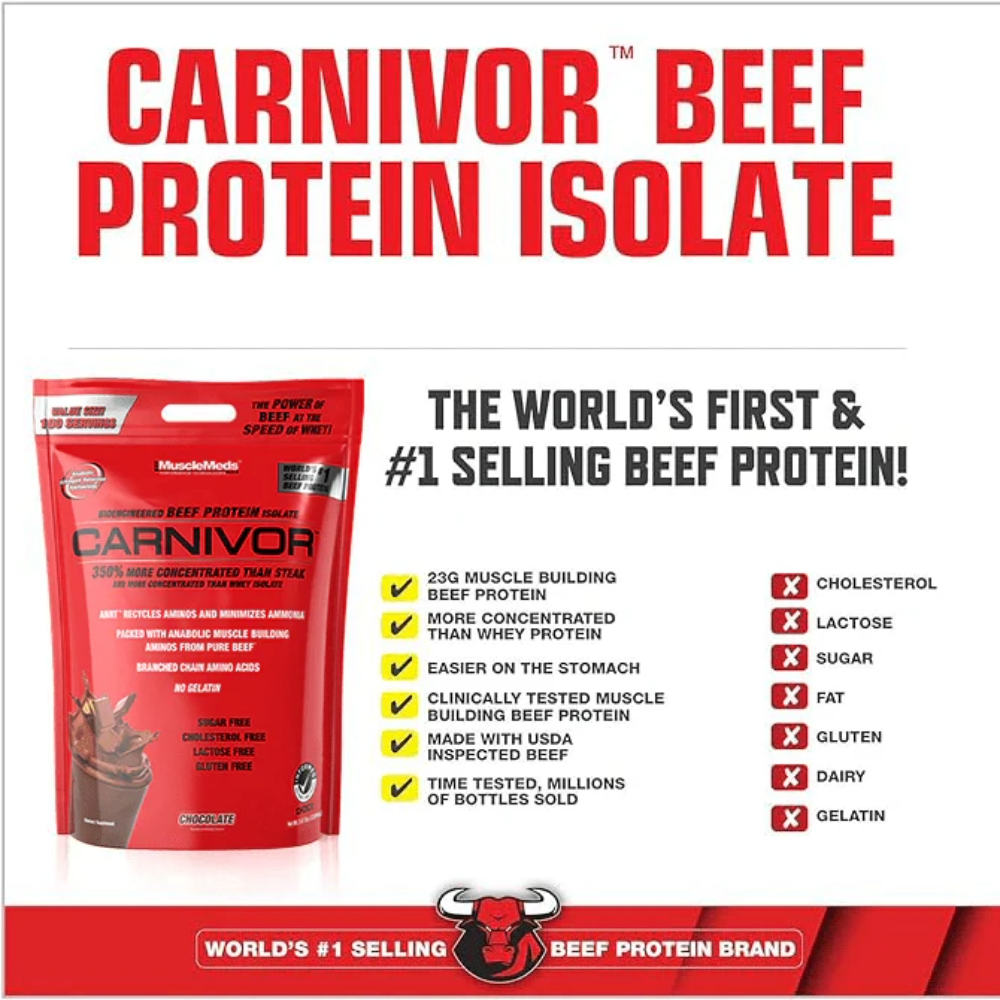 MuscleMeds, Carnivor Beef Isolate, 3.3kg, 100 Servings