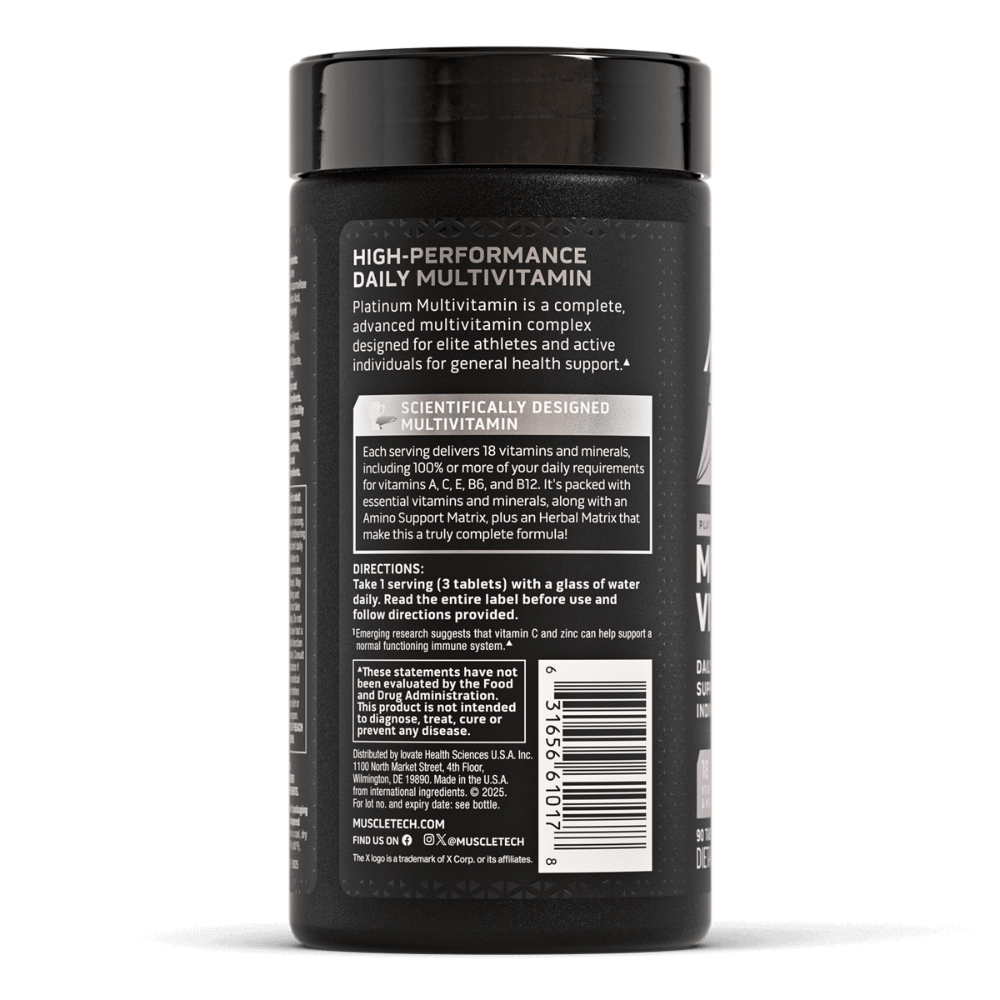 MuscleTech, Platinum Multivitamin, 90 Tablets, 30 servings
