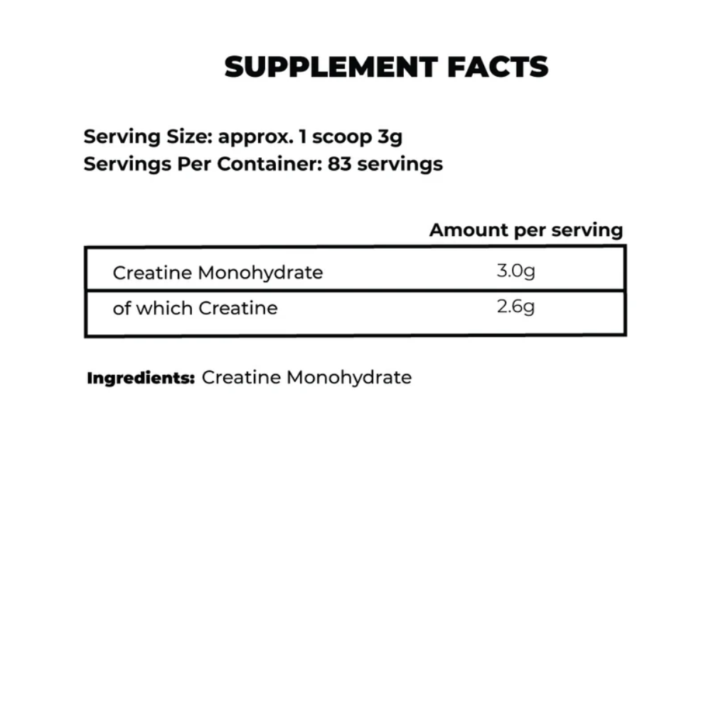 My Protein, Creatine Monohydrate, 250g, 83 Servings