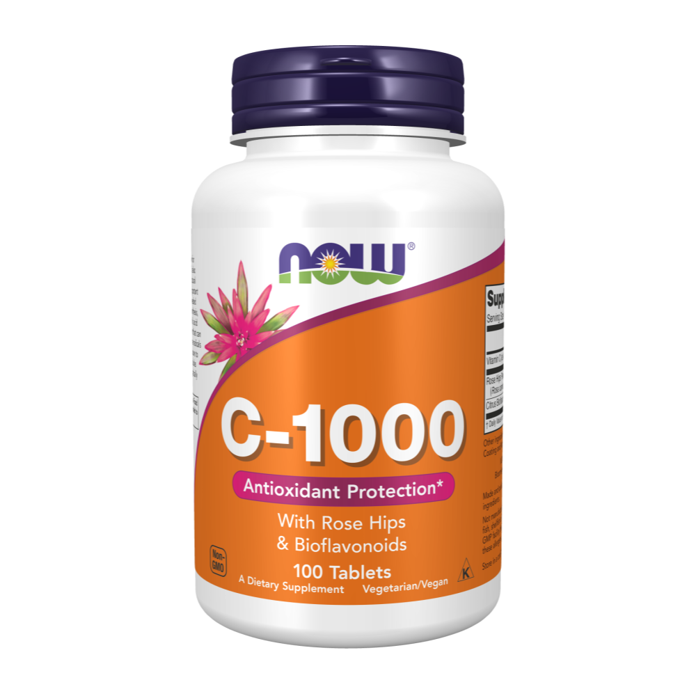 Now Foods, Vitamin C-1000, 100 Tablets, 100 Servings