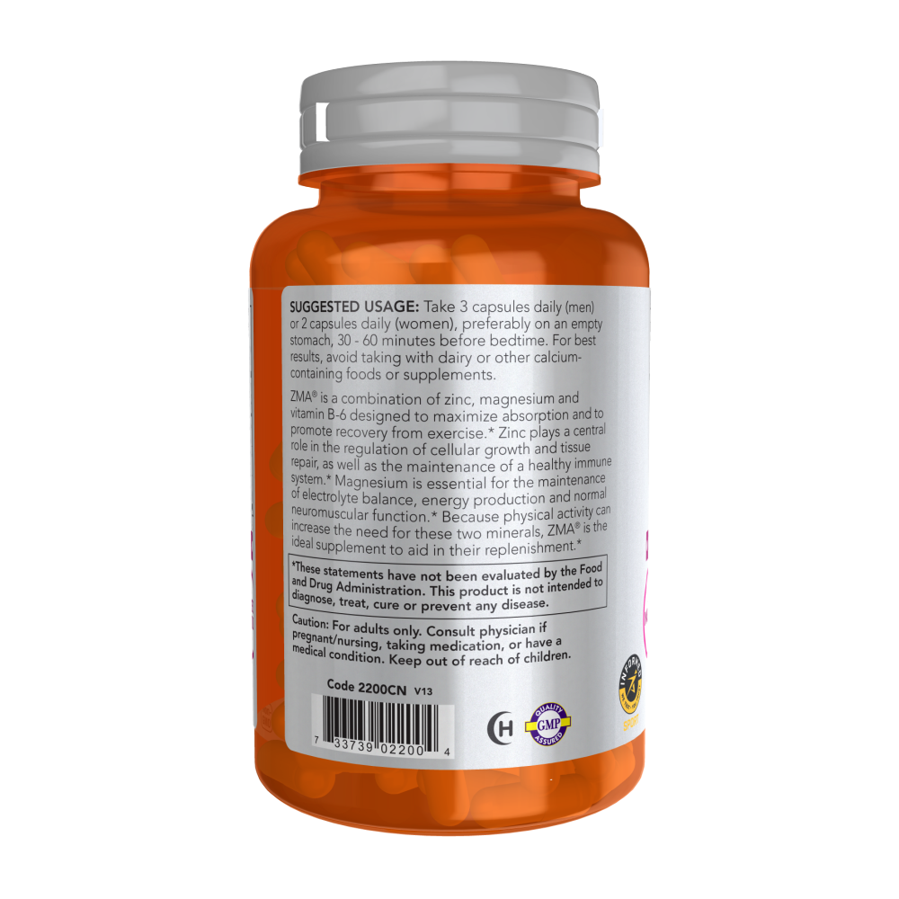 Now Foods, ZMA, 90 Capsules, 45 Servings