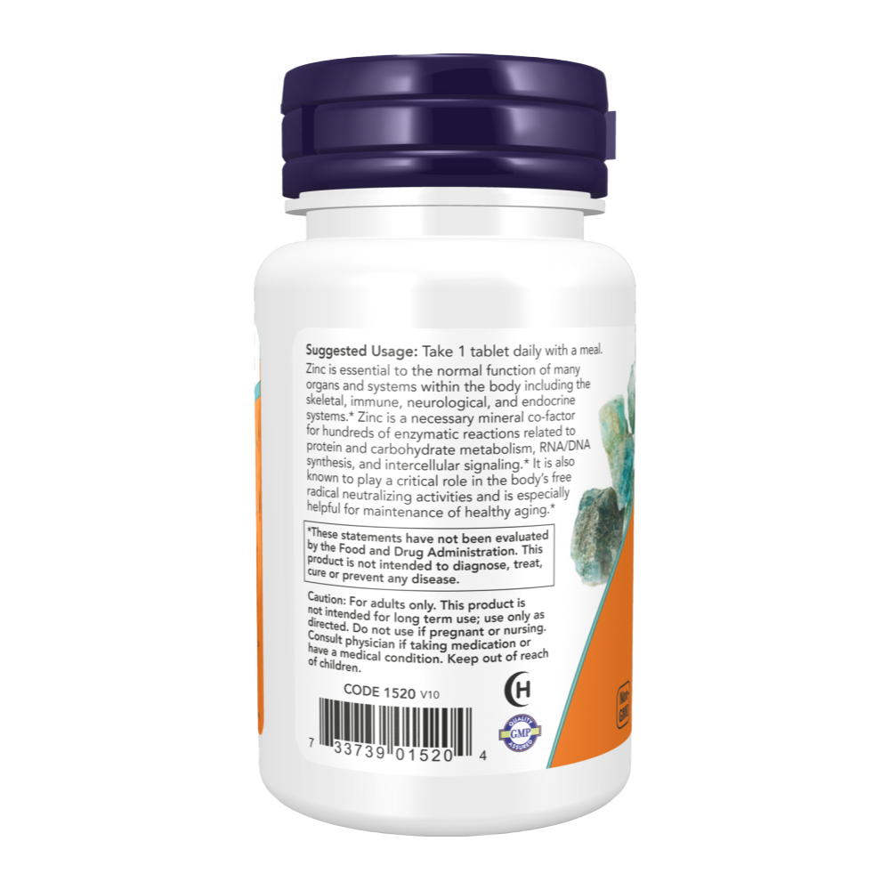 Now Foods, Zinc gluconate, 50mg, 100 Tablets
