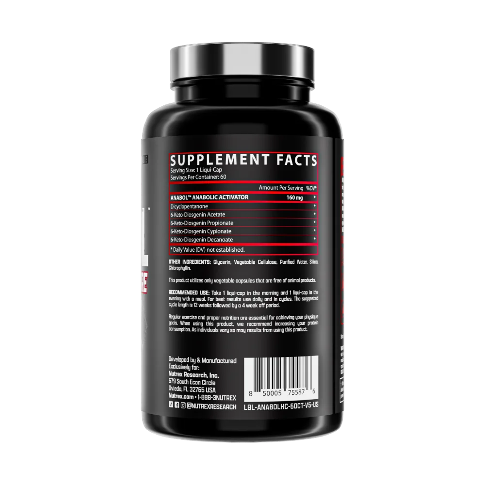 Nutrex Research, Anabol Hardcore, 60 capsules, 60 servings