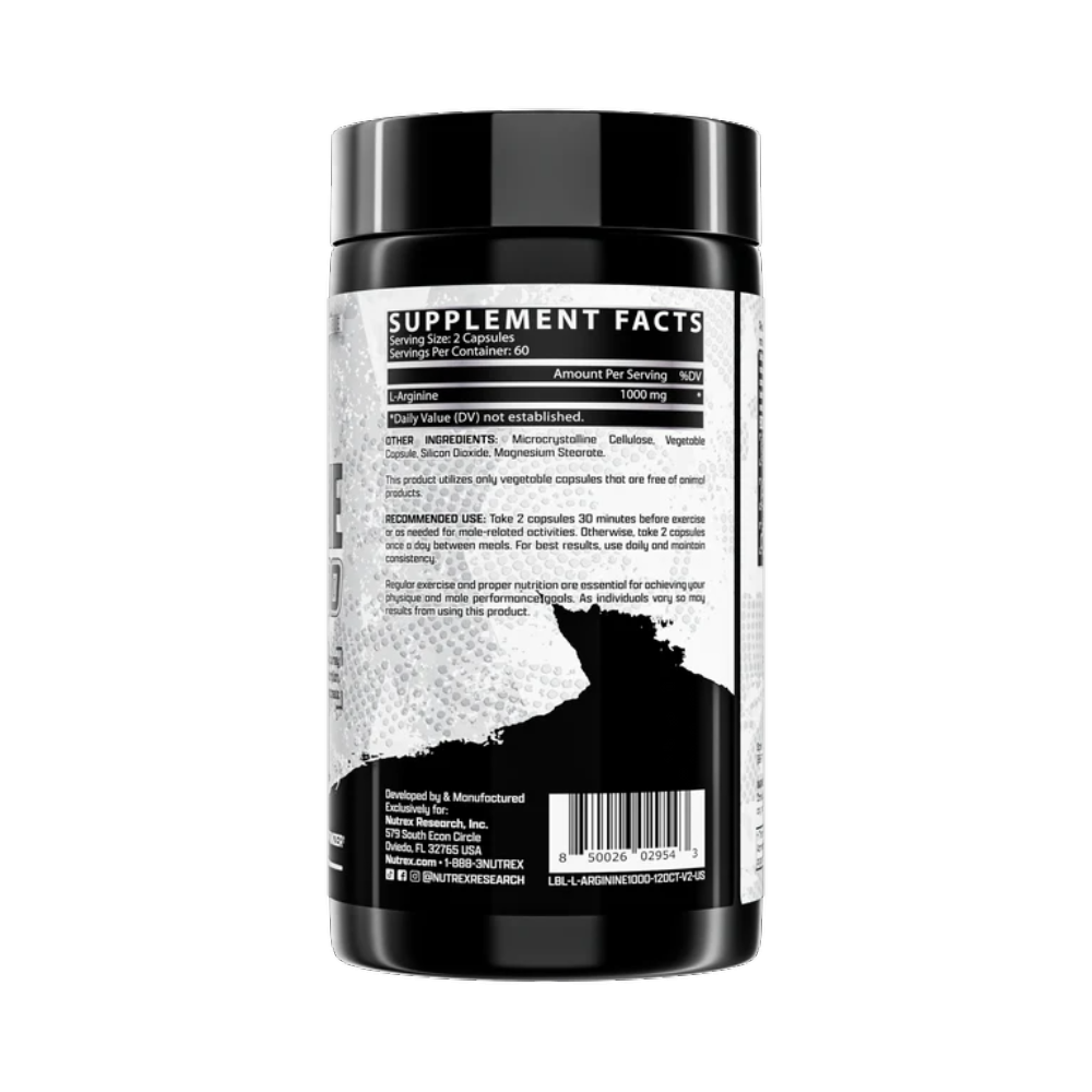 Nutrex Research, L-Arginine 1000, 120 Capsules, 60 Servings