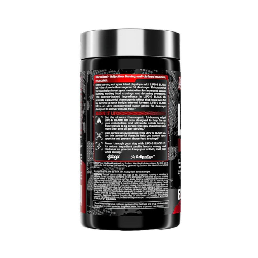 Nutrex Research, Lipo-6 Black UC, 60 Capsules, 60 Serving