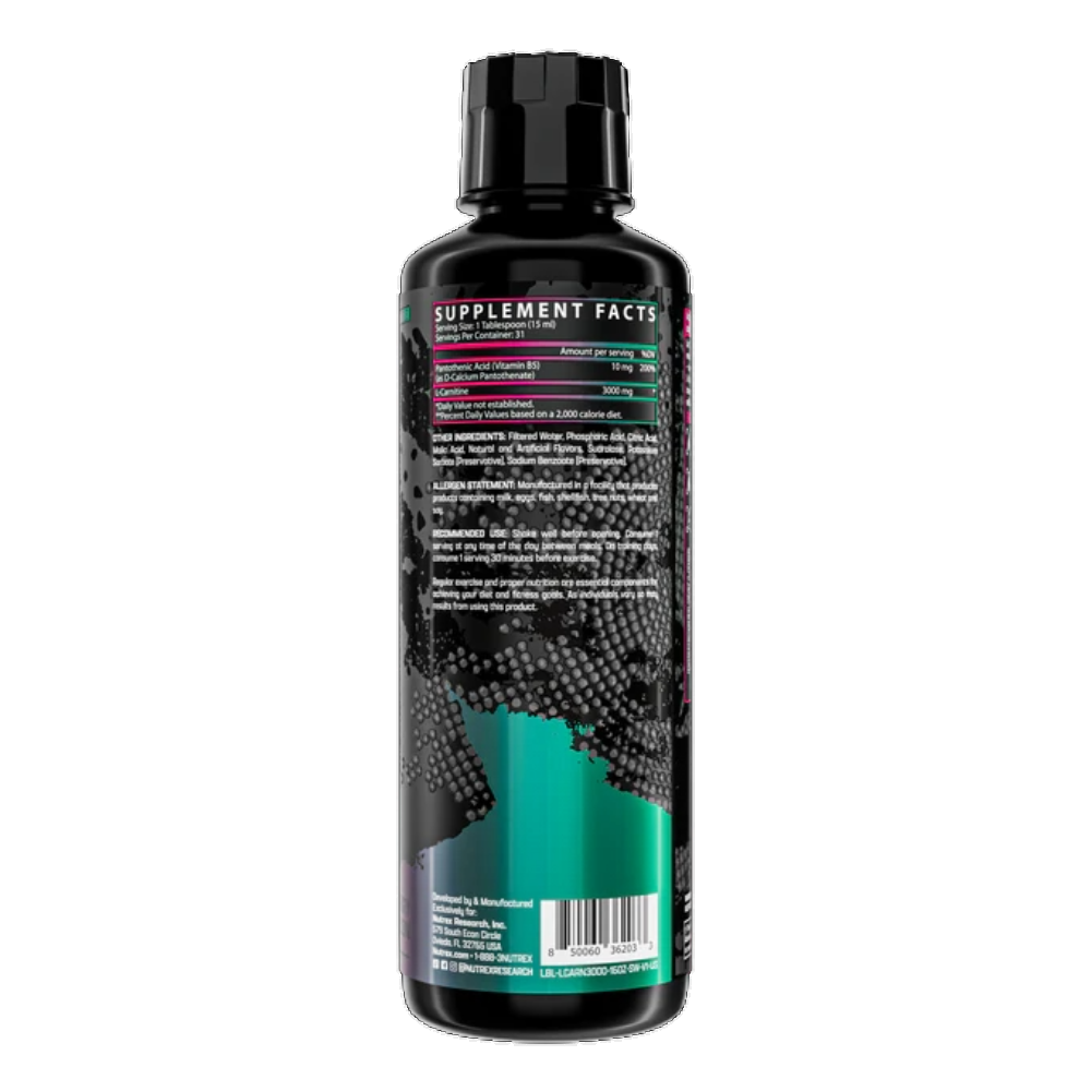 Nutrex Research, Liquid L-Carnitine 3000, 465Ml, 31 Servings