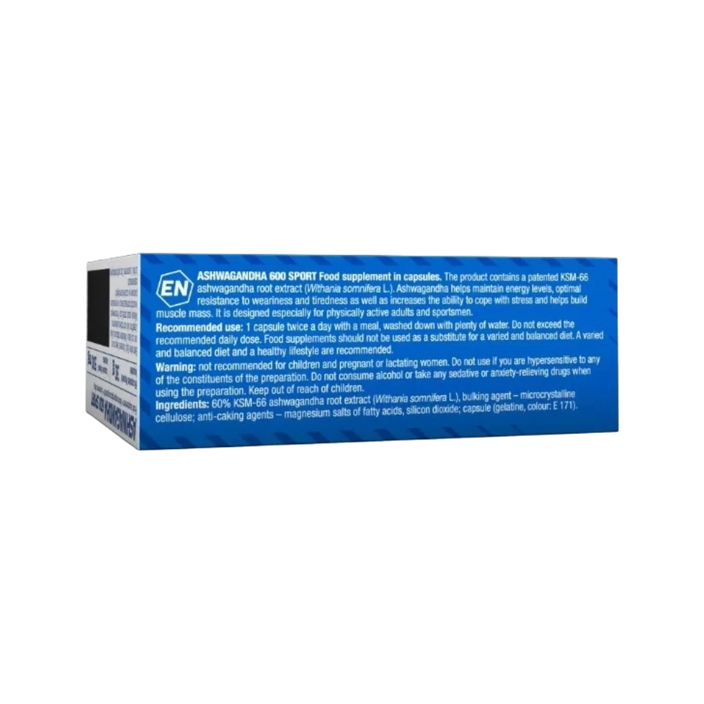 Olimp, Ashwagandha 600 Sport Edition (KSM-66), 60 Capsules, 60 Servings
