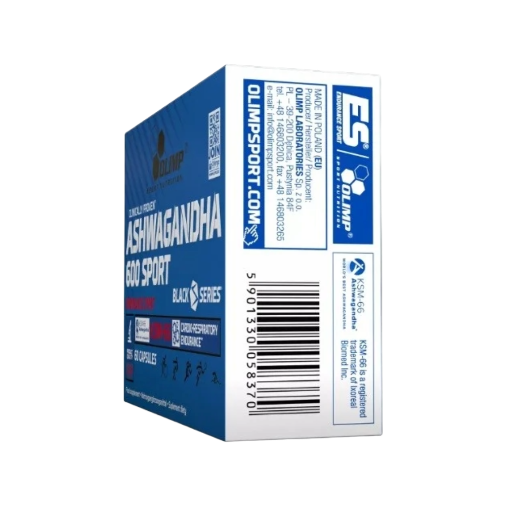 Olimp, Ashwagandha 600 Sport Edition (KSM-66), 60 Capsules, 60 Servings
