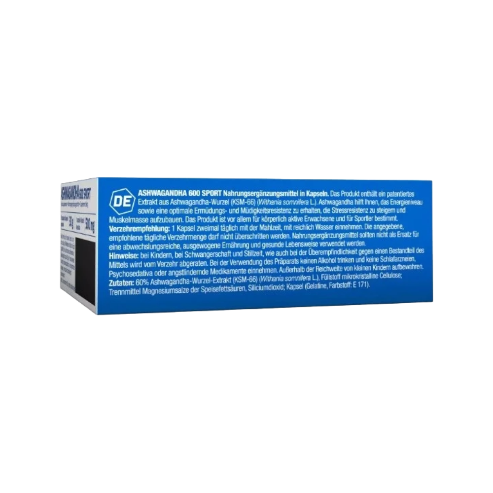 Olimp, Ashwagandha 600 Sport Edition (KSM-66), 60 Capsules, 60 Servings