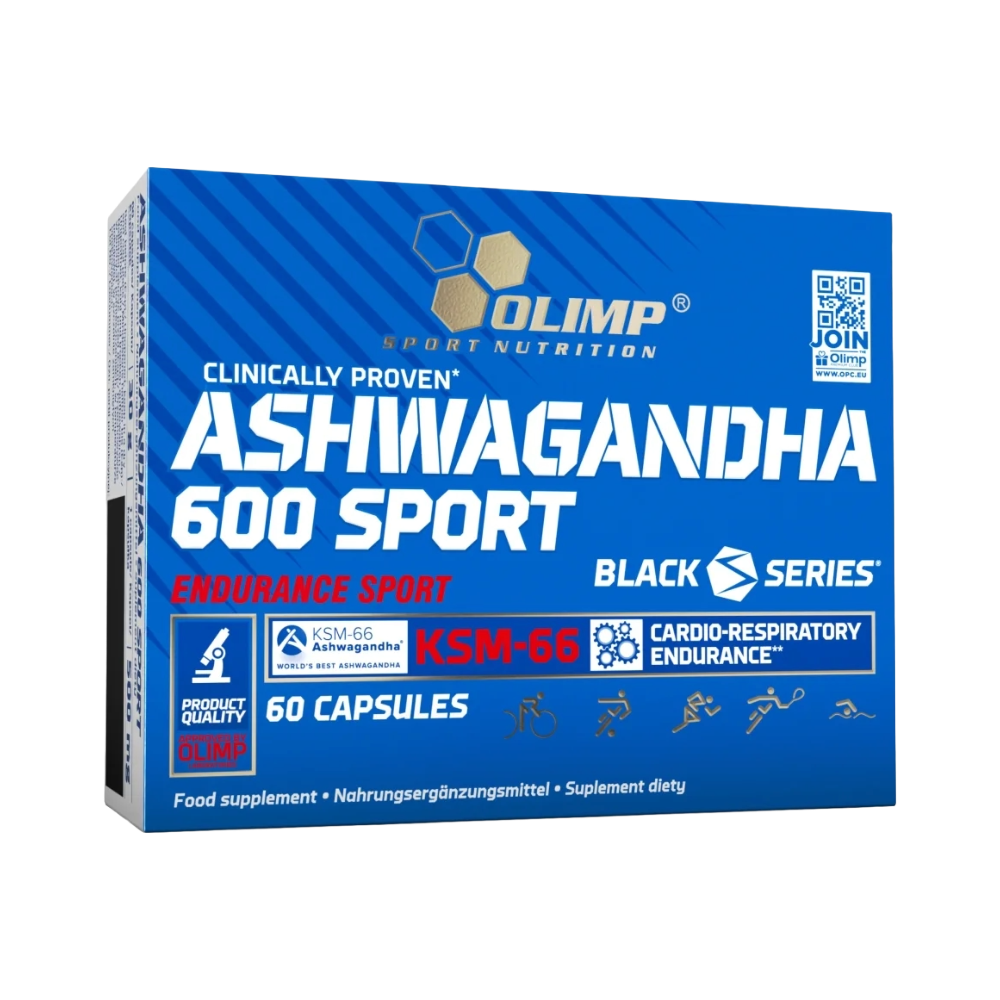 Olimp, Ashwagandha 600 Sport Edition (KSM-66), 60 Capsules, 60 Servings