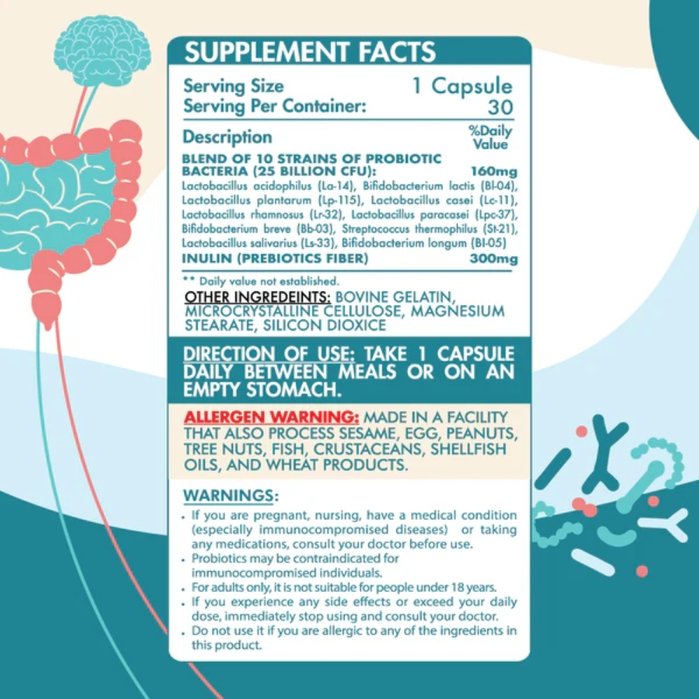 Organic Nation, 25 Billion Probiotics, 30 Capsules, 30 Servings