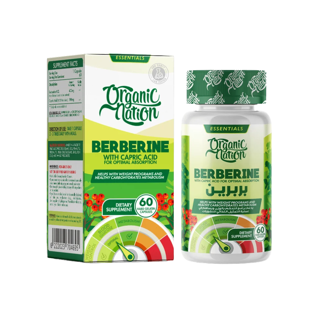 Organic Nation, Berberine With Capric Acid, 60 Capsules, 60 Servings