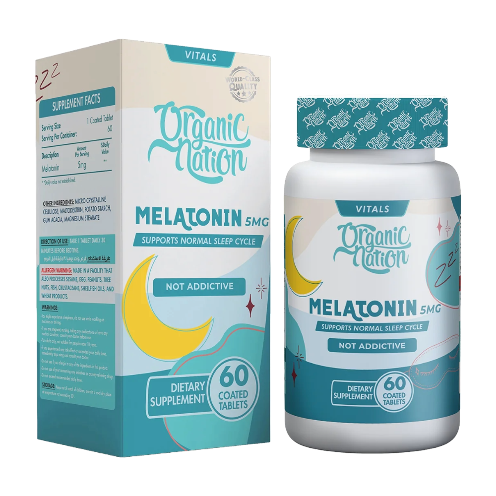 Organic Nation, Fast Dissolving Melatonin, 5mg, 60 Tablet, 60 servings