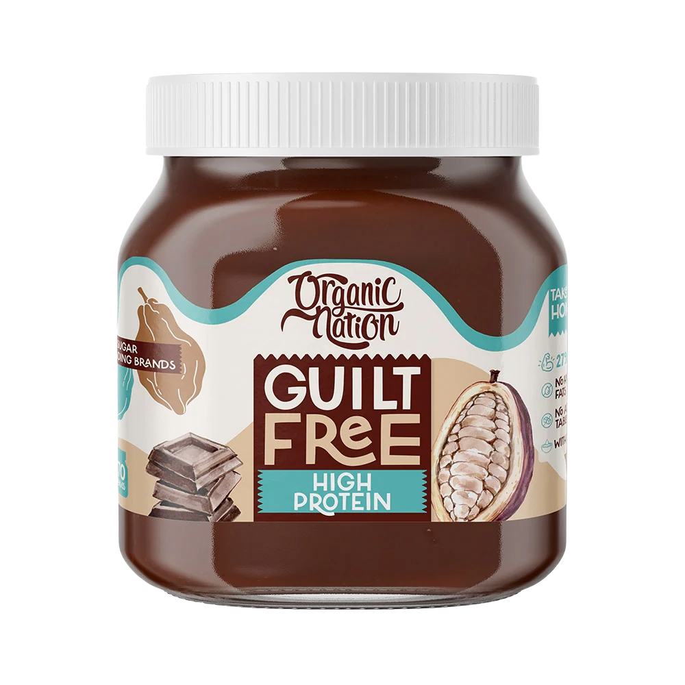 Organic Nation, Guilt Free High Protein Chocolate Spread, 370 gm