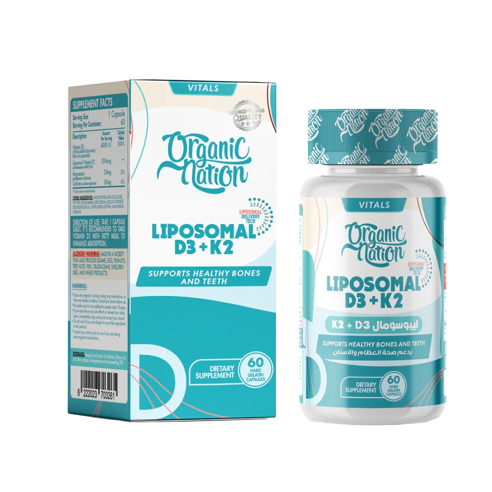 Organic Nation, Liposomal D3+K2, 60 Capsules, 60 Servings