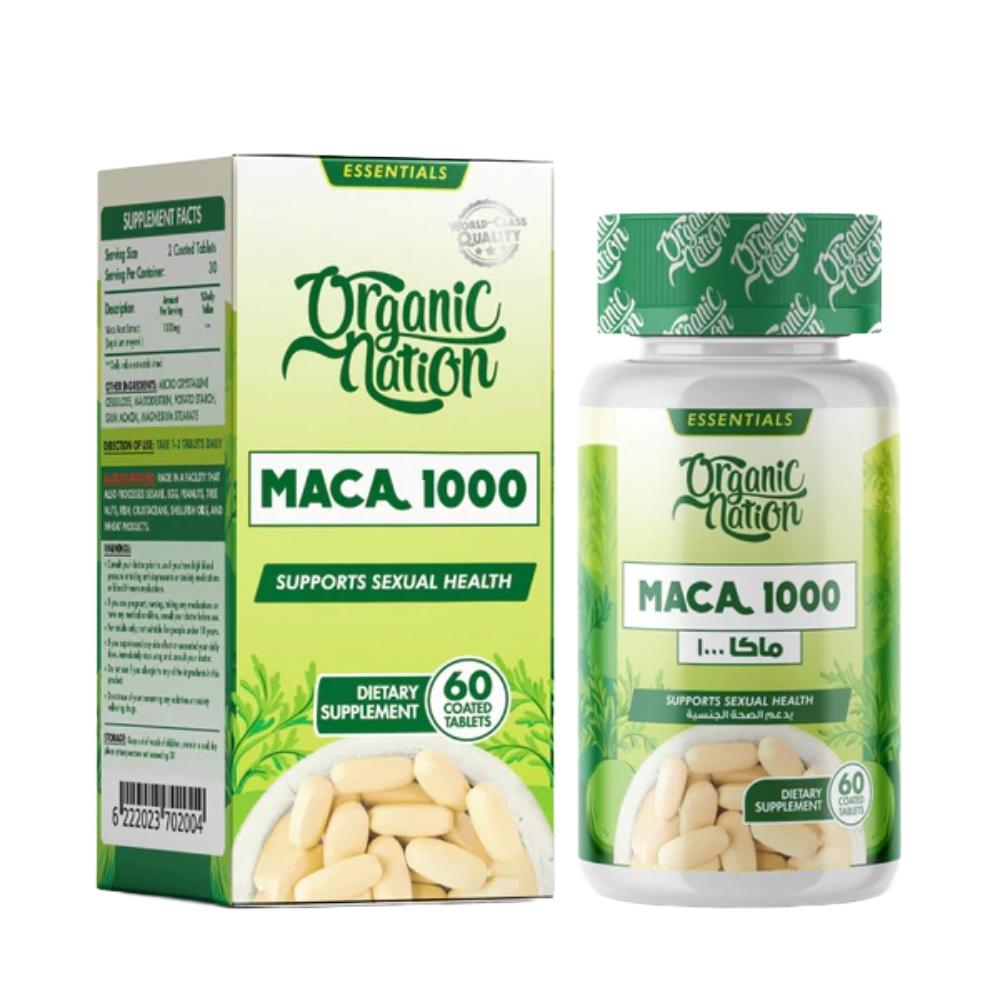 Organic Nation, Maca, 1000mg, 60 Coated Tablets, 30 Servings