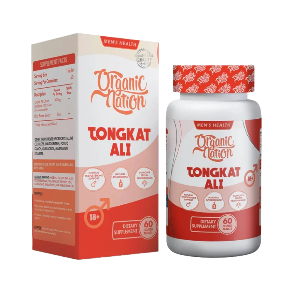 Organic Nation, Tongkat Ali, 300mg, 60 coated Tablets, 60 Serving