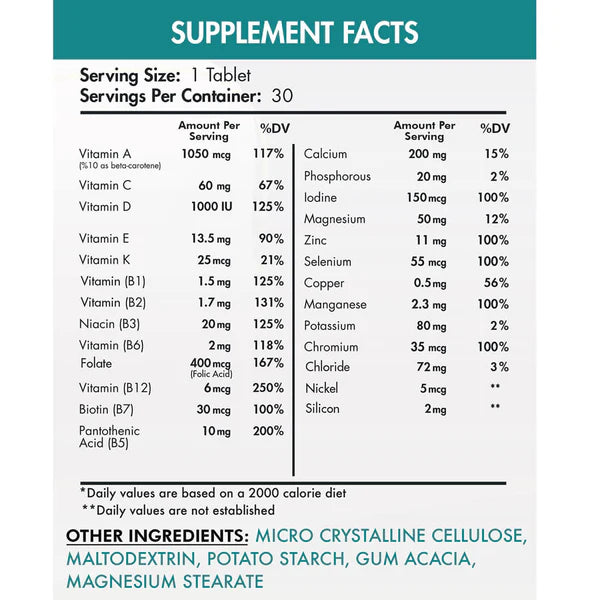 Organic Nation, VitaNation, 30 Coated Tablets, 30 Servings