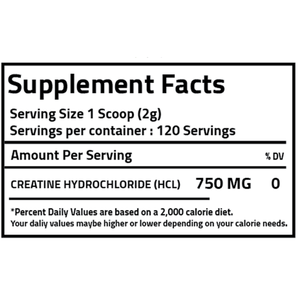 PureGanic, Creatine HCL, 240g, 120 Servings