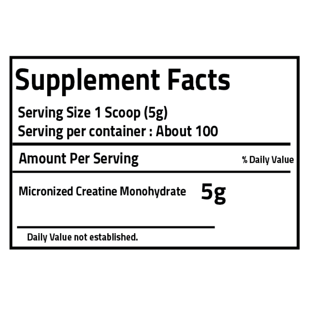 PureGanic, Creatine Monohydrate, 500g, 100 Servings