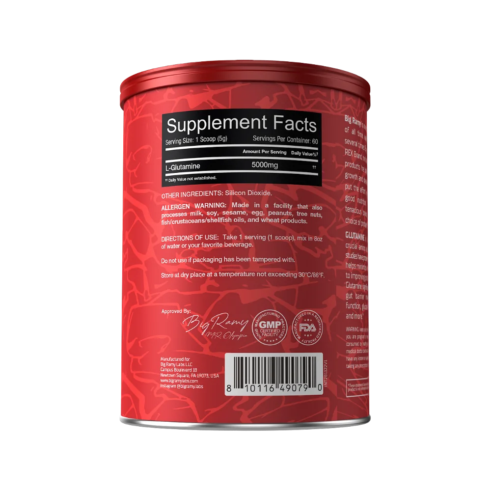 Red Rex, Glutamine, Unflavored, 300G, 60 Servings