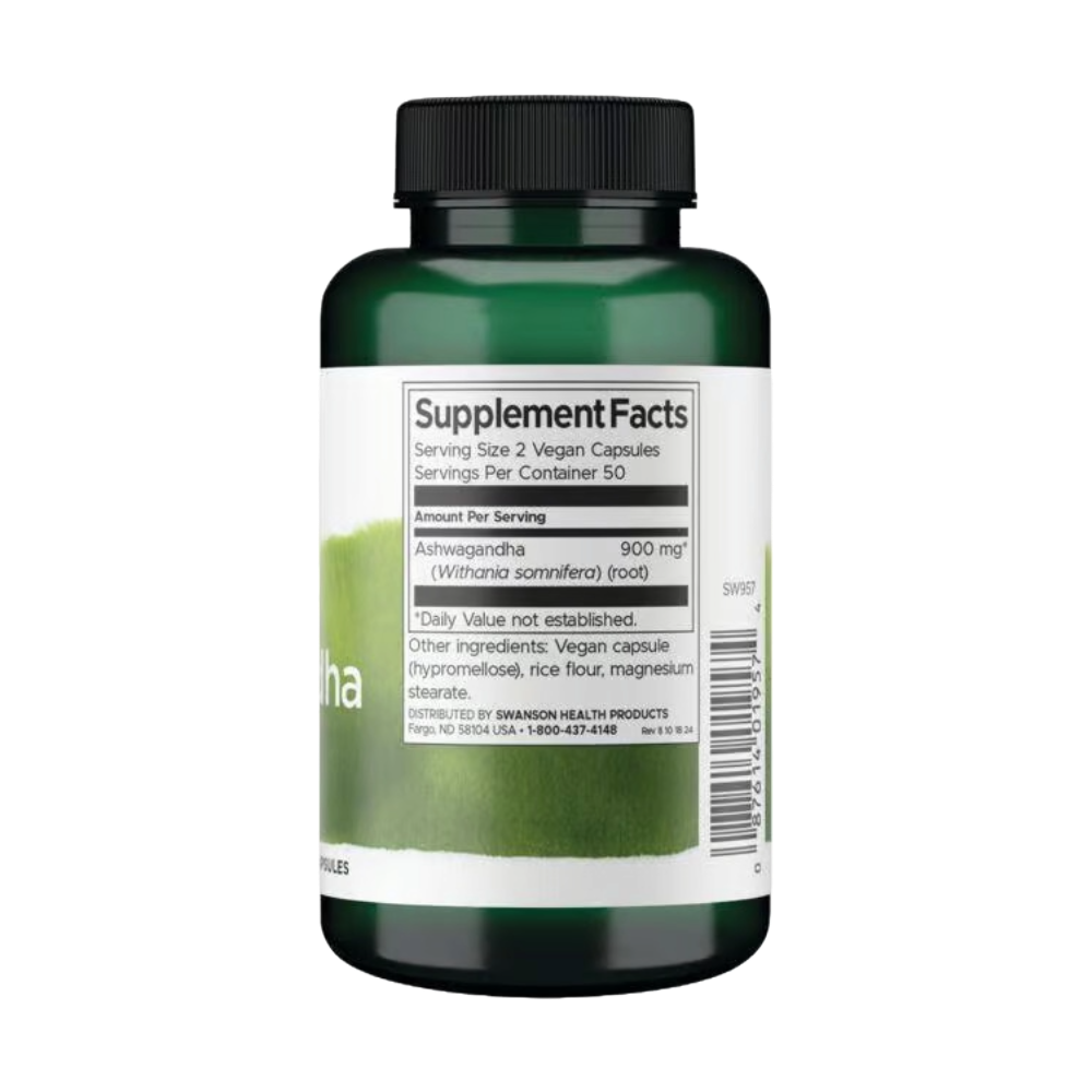 Swanson Vitamins, Ashwagandha, 100 Capsules, 50 Servings