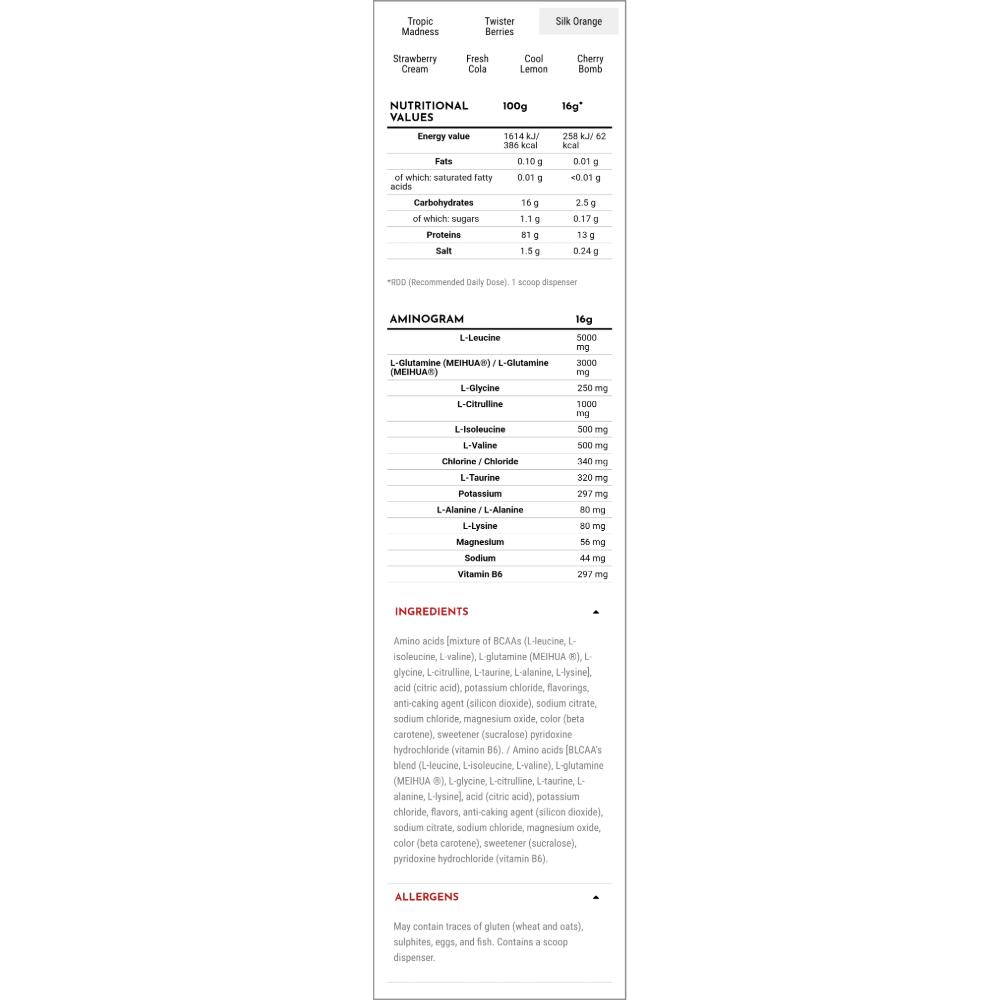 Zoomad Labs, Caretaker BCAAs, 480G, 30 Servings