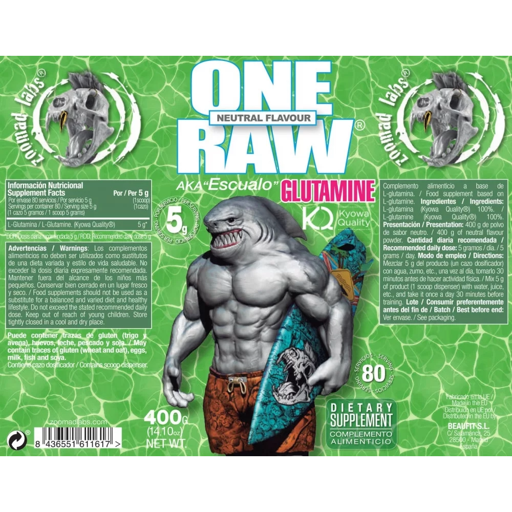 Zoomad Labs, ONE RAW Glutamine, 400g, 80 servings