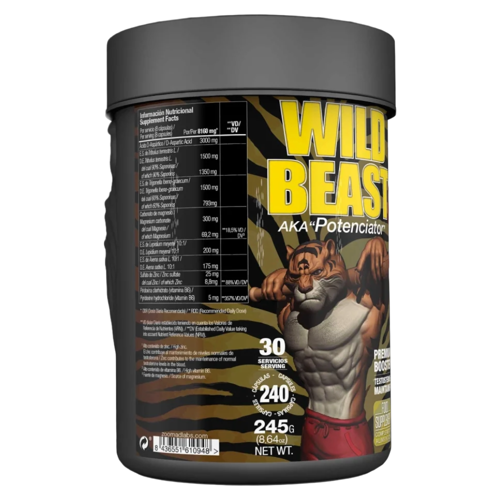 Zoomad Labs, Wildbeast, 240 Capsules, 30 Servings