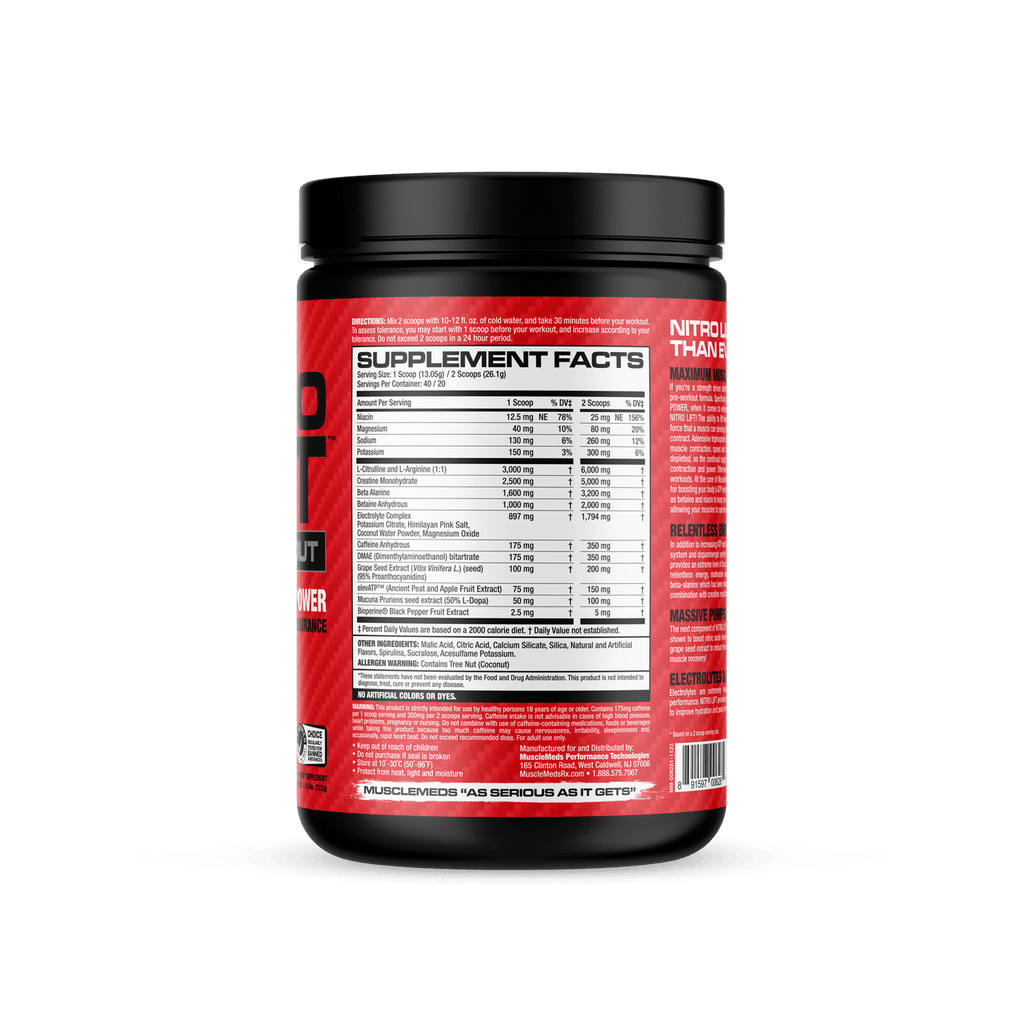 Nitro Lift – Pre-workout – Strength + Performance